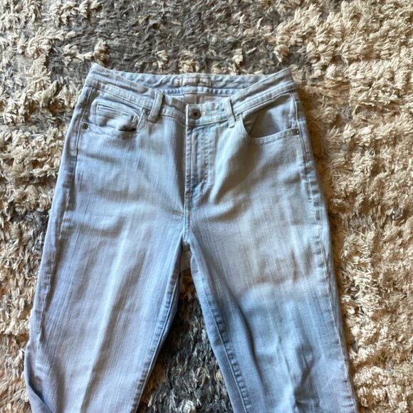 Chico's Platinum Jeans Bootcut Light Blue Stretch Denim Women’s Size 0 Short - Picture 2 of 8